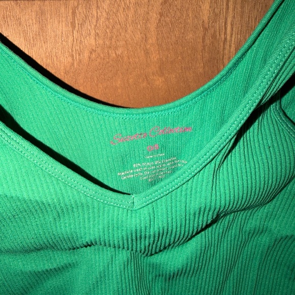 Target Green Ribbed Crop Top - Picture 2 of 2